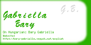 gabriella bary business card